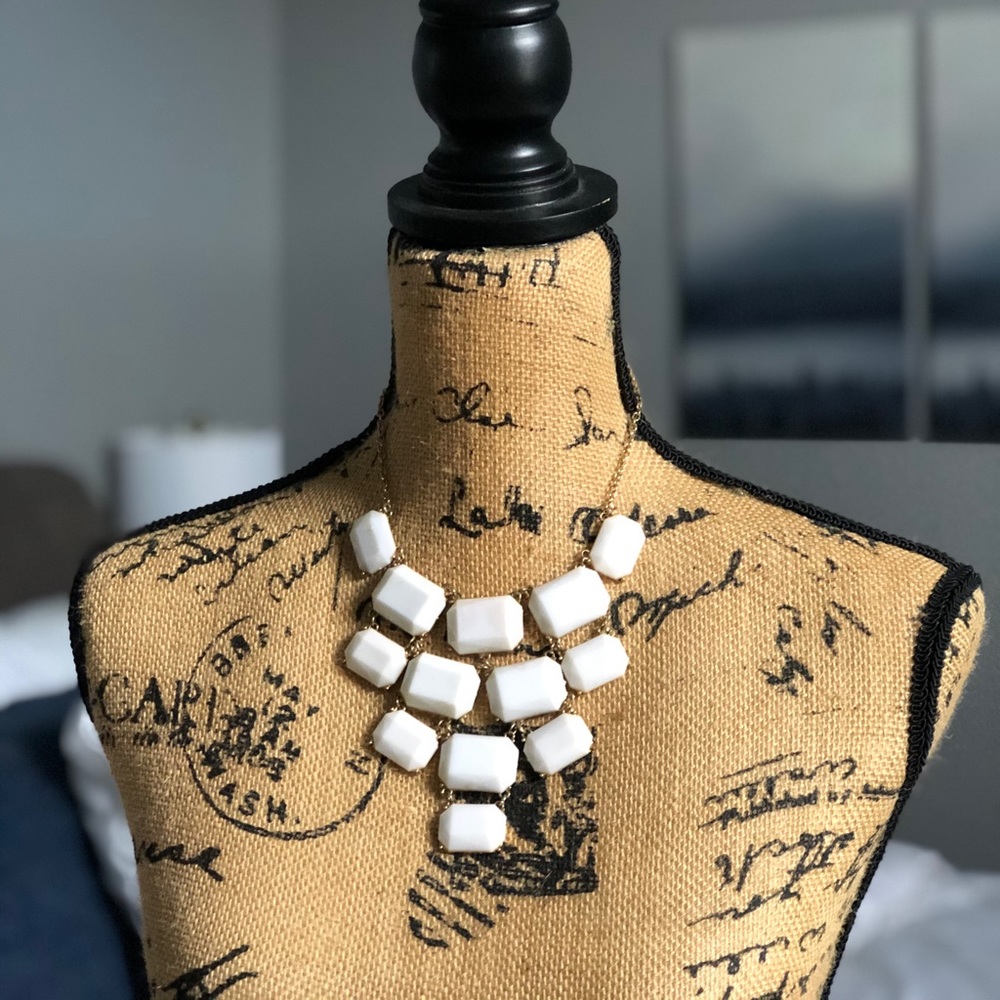 Statement tile necklace